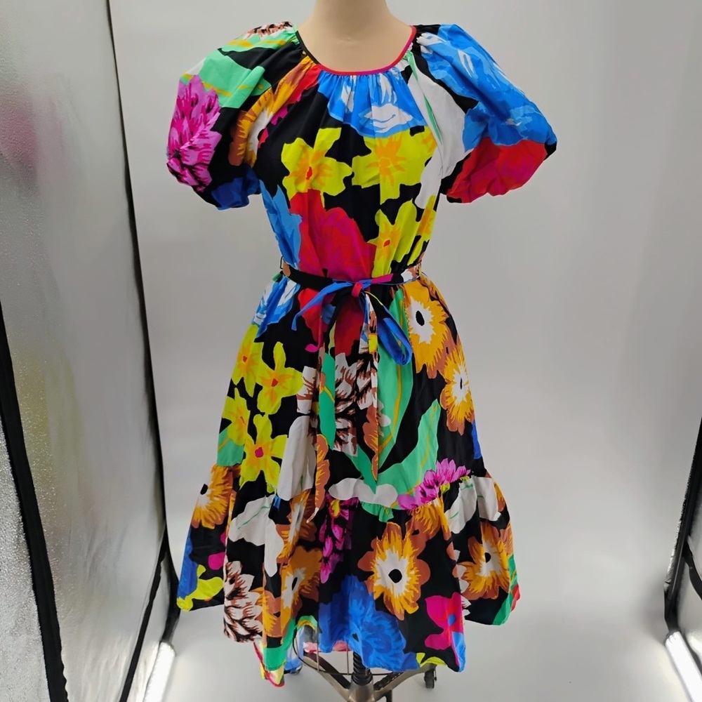 Christopher‎ John Rogers Floral Puff Sleeve